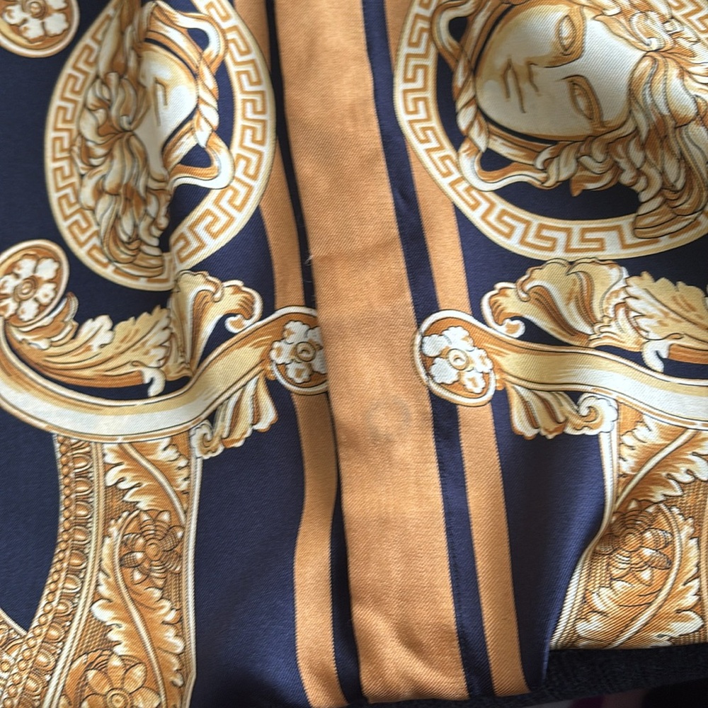Versace Baroque Print Shirt - Black and Gold - Picture 6 of 14